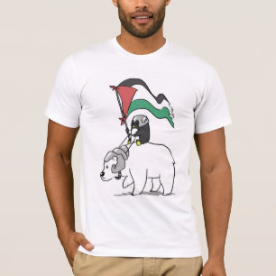 T-shirt Campanha da solidariedade da Palestina do pinguim