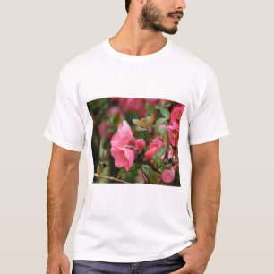 T-shirt Campanha de Flor Rosa-primavera