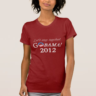 T-shirt Campanha de Obama 2012 - deixe-nos permanecer
