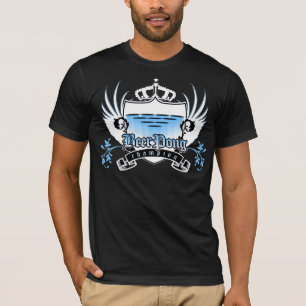 T-shirt campeão de cerveja de pong, crista real