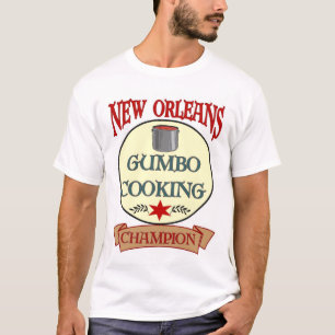 T-shirt Campeão do cozinhar do Gumbo de Nova Orleães