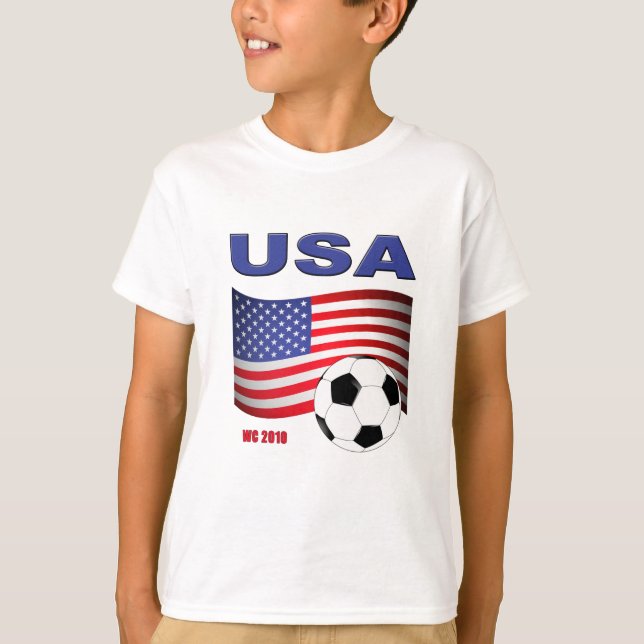 T-shirt Campeonato do mundo 2010 do futebol dos EUA (Frente)