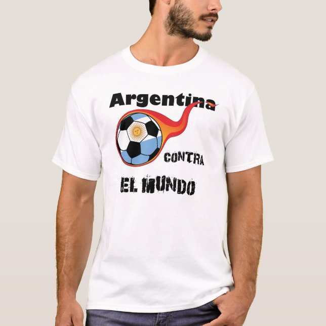 T-shirt Campeonato do Mundo - Argentina vs. Mundo (Frente)