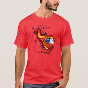 T-shirt Campeonato do mundo - o Chile contra. O futebol
