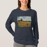 T-shirt Campo das papoilas, Claude Monet<br><div class="desc">Campo das papoilas. Pintura de paisagem por Claude Monet. Claude Monet (1840 - 1926) era um fundador da pintura impressionista francesa, e o médico o mais consistente e o mais prolífico da filosofia do movimento de expressar suas percepções antes da natureza, especialmente para a pintura de paisagem do plein-ar. O...</div>