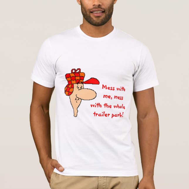 T-shirt Campónio, confusão com o parque de caravanas (Frente)