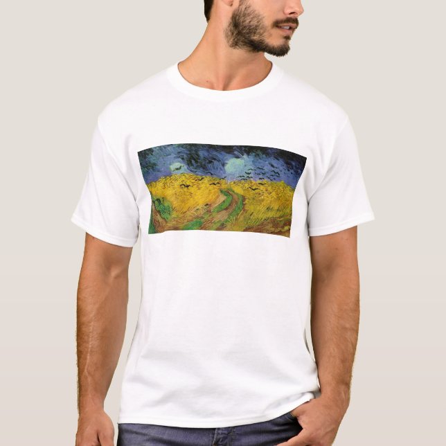 T-shirt Campos de Trigo com Corvos (Frente)
