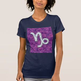 T-shirt Camuflagem fúcsia de Digitas do símbolo do zodí