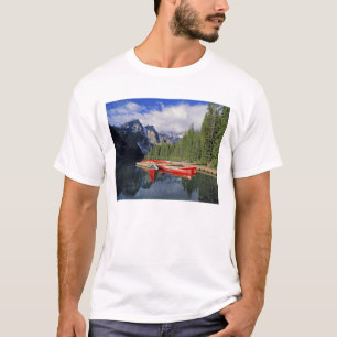 T-shirt Canadá, Alberta, Lago Moraine. O vidro