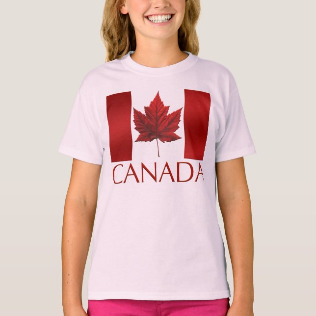 T-shirt Canadá Bandeira Camisola-doce do Canadá (Frente)