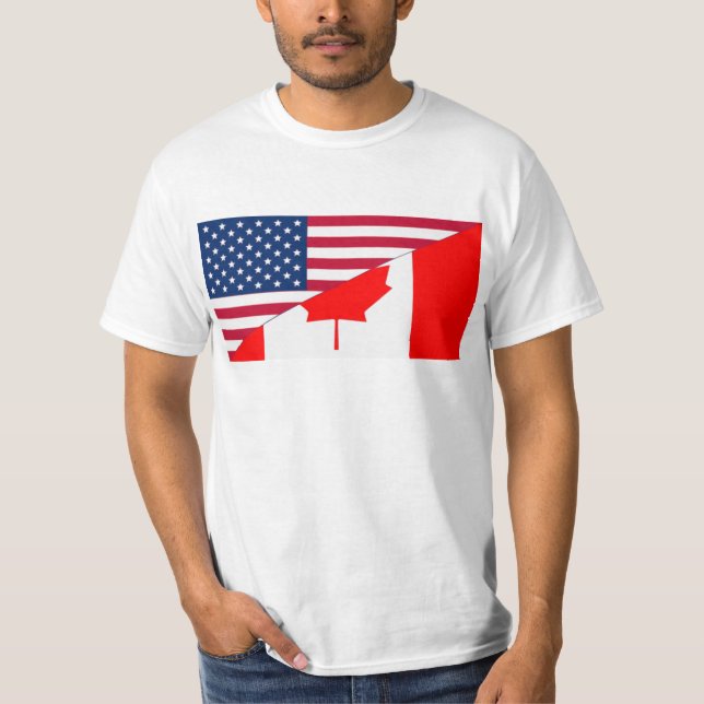 T-shirt Canadá e EUA, híbrido (Frente)