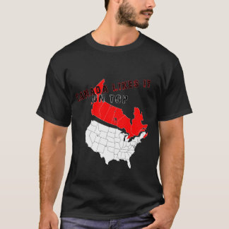 T-shirt Canadá gosta d na parte superior