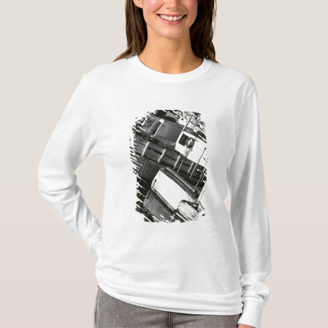 T-shirt Canadá, Nova Escócia, Digby. Barcos de pesca (Frente)