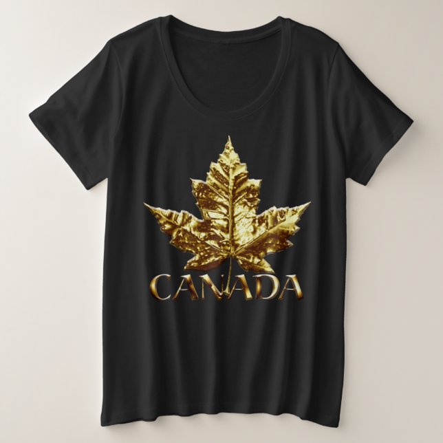 T-shirt Canadá Shirt Plus Size Canada Baseball Jersey (Frente do Design)