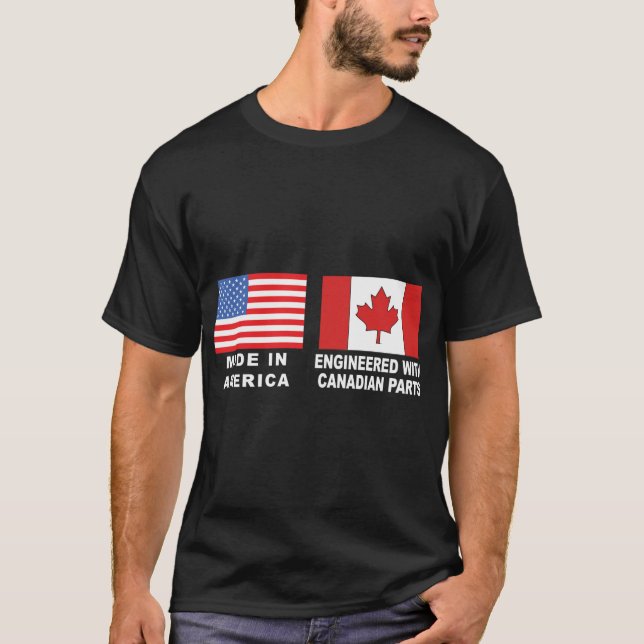 T-shirt canadense americano (Frente)
