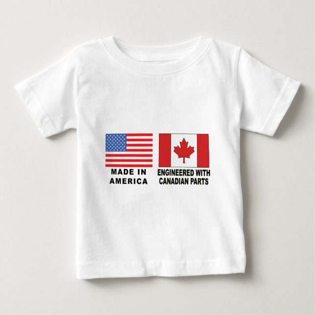 T-shirt canadense americano (Frente)