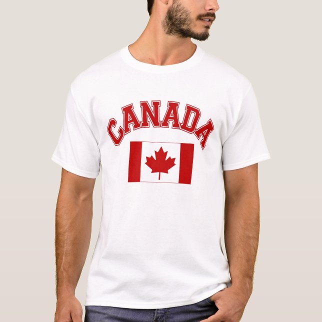 T-shirt canadense da bandeira (Frente)