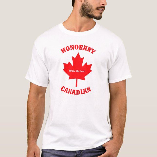 T-shirt canadense honorário do presente da folha (Frente)