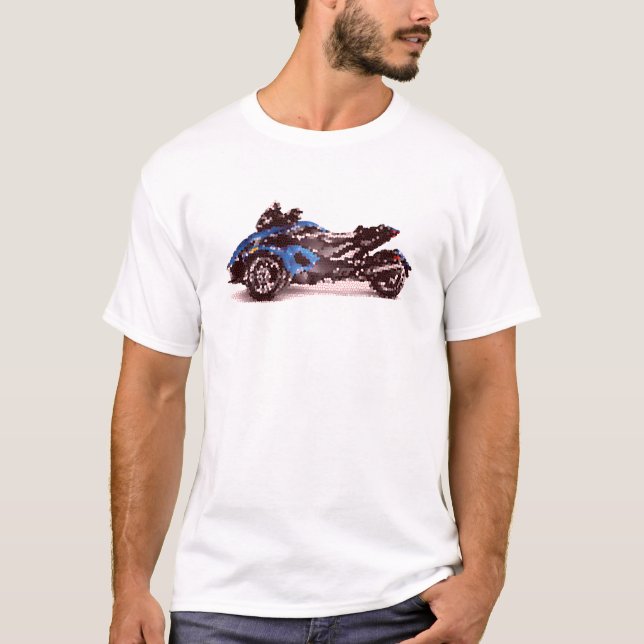 T-shirt CanAm Spyder RS 2010 rachado (Frente)