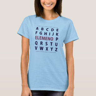 T-shirt Canção de Alphapbet ELEMENO do inglês