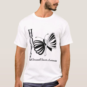 T-shirt Cancer Carcinoid da borboleta da esperança