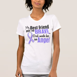 T-shirt Cancer de estômago (fêmea) do melhor amigo do anjo