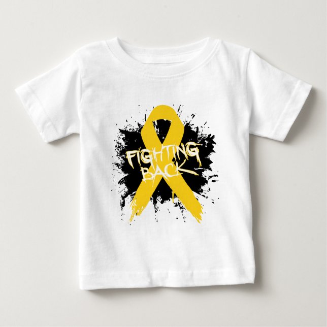 T-shirt Cancer de Neuroblastoma - lutando para trás (Frente)