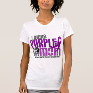 T-shirt Câncer de pâncreas eu visto o roxo para minha ma