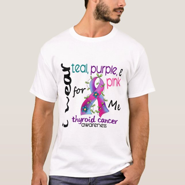 T-shirt Cancer de tiróide eu visto a fita para MIM 43 (Frente)