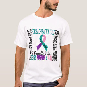 T-shirt Cancer de tiróide eu visto orgulhosa a cerceta,