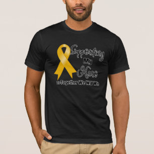 T-shirt Cancer do apêndice que apoia meu herói