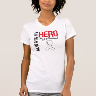 T-shirt Cancer do pulmão & de osso - sempre meu herói me