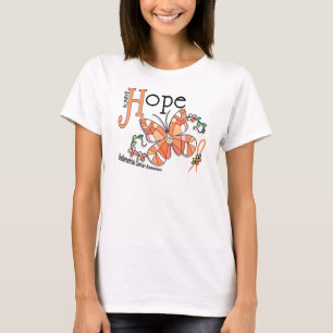 T-shirt Cancer Endometrial da borboleta do vitral