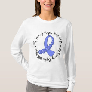T-shirt Cancer Esofágico Minha Viagem Começa Com Esperan