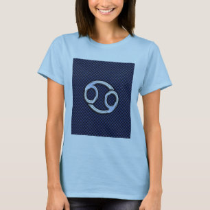 T-shirt Cancer - Sinal Zodiac no Impressão de fibra de ca