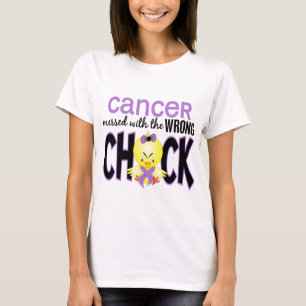 T-shirt Cancer sujado com o pintinho errado