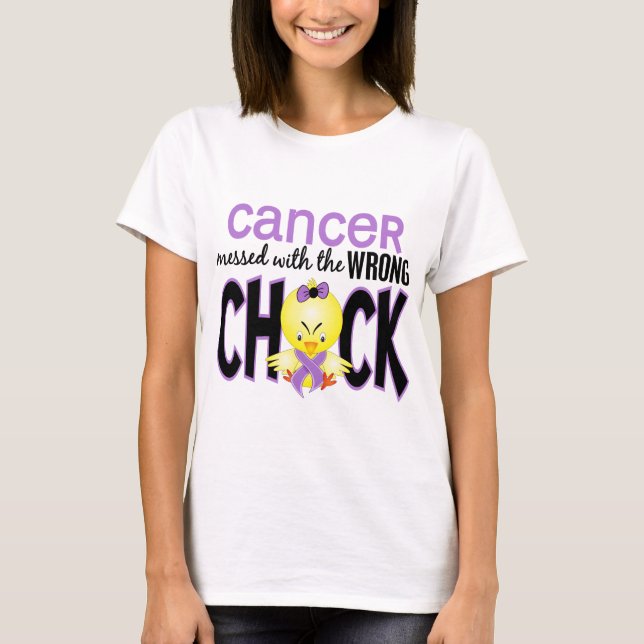 T-shirt Cancer sujado com o pintinho errado (Frente)