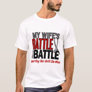 T-shirt Cancro cerebral MINHA BATALHA DEMASIADO 1 esposa