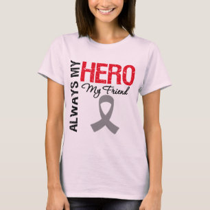 T-shirt Cancro cerebral sempre meu herói meu amigo