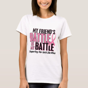 T-shirt Cancro da mama minha BATALHA DEMASIADO 1 amigo