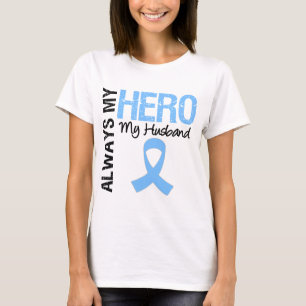 T-shirt Cancro da próstata sempre meu herói meu marido