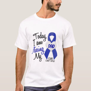T-shirt Cancro do cólon que FALTA MEU PAI