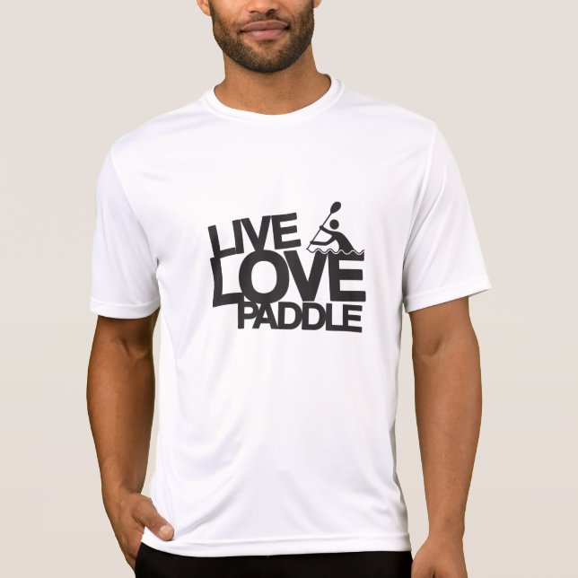 T-shirt Canoa viva do caiaque da pá | do amor (Frente)