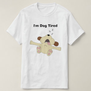 T-shirt Cansado do cão personalizado