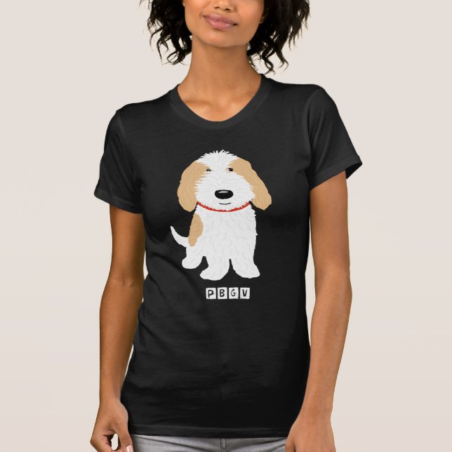 T-shirt Cão alaranjado & branco dos desenhos animados (Frente)