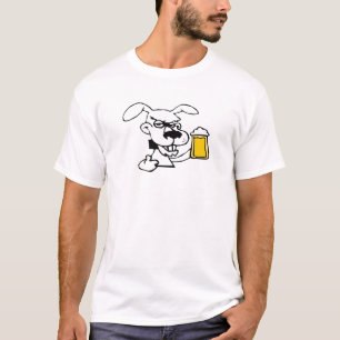 T-shirt Cão Bebendo Cerveja