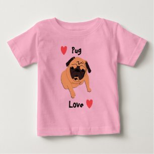 T-shirt Cão bonito do amor do Pug