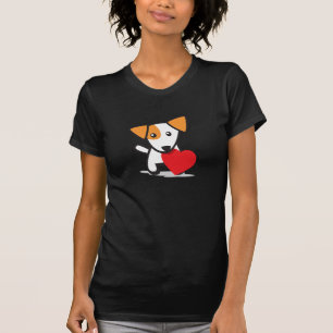 T-shirt Cão com coração