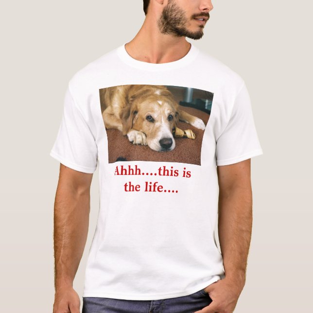 T-shirt Cão confortável (Frente)