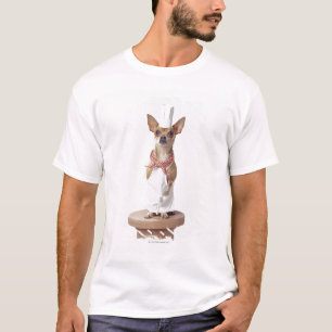 T-shirt Cão da chihuahua que veste os brancos do